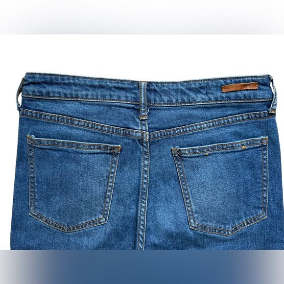 Pilcro cropped high rise flare jeans blue denim size women’s 28 - Picture 6 of 7